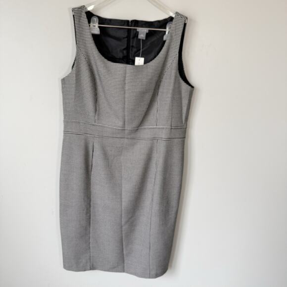 Ann Taylor Dresses & Skirts - Ann Taylor Wool Blend Houndstooth Sheath Size 16 Sleeveless dress Career New